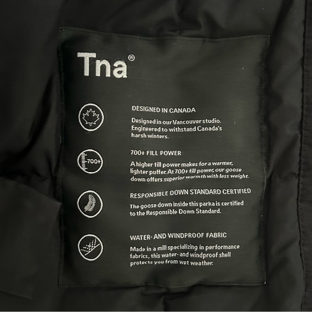 Aritzia TNA Black Mid-Length Winter Jacket - Picture 8 of 10